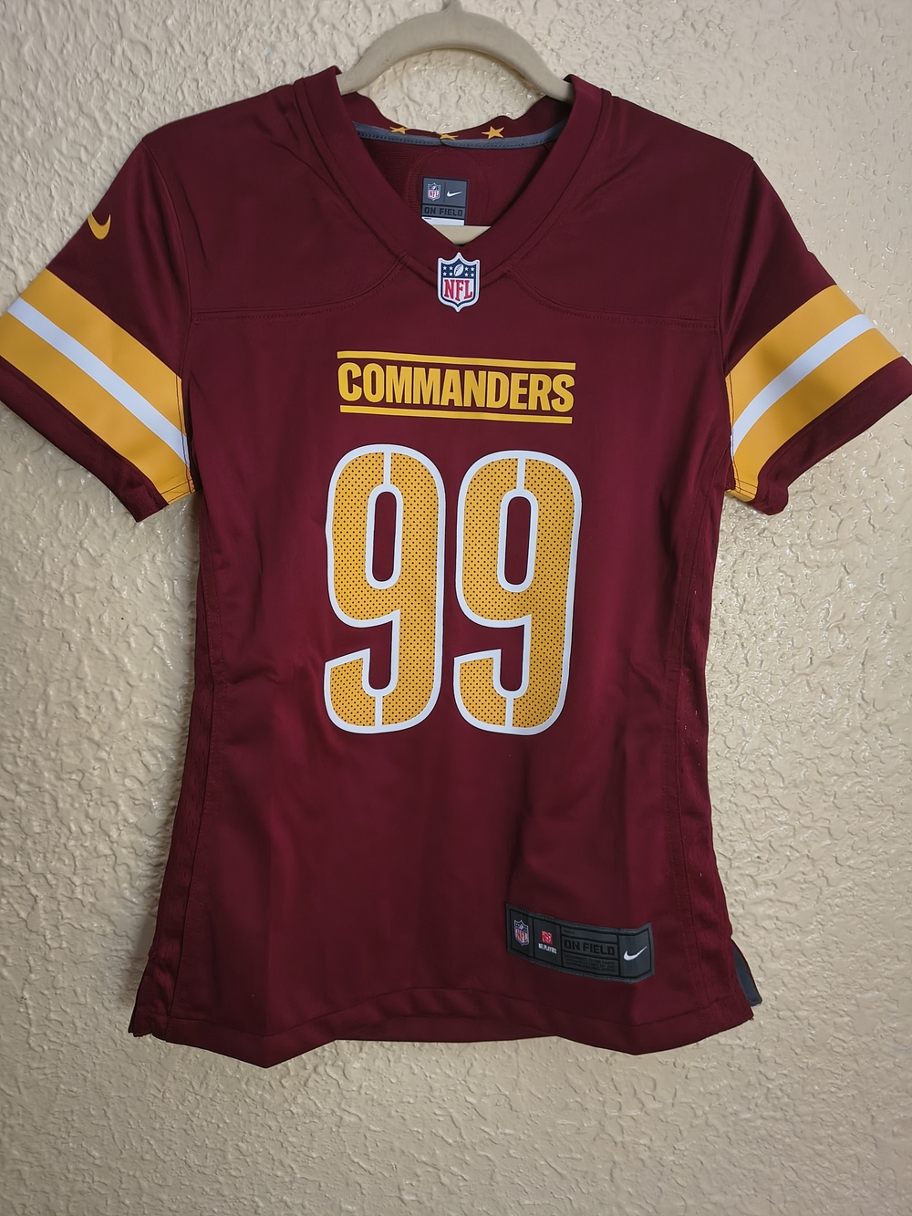 Women's Nike Washington Commanders Burgundy and Gold #99 Jersey